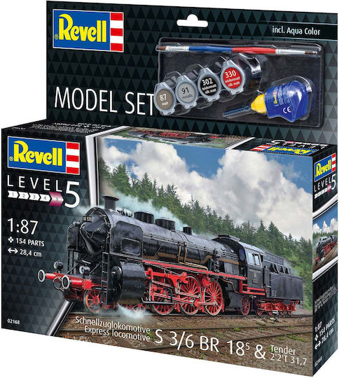 Revell Model Set Express Train Locomotive S3-6 Br18with Tender Scale 1:87 62168