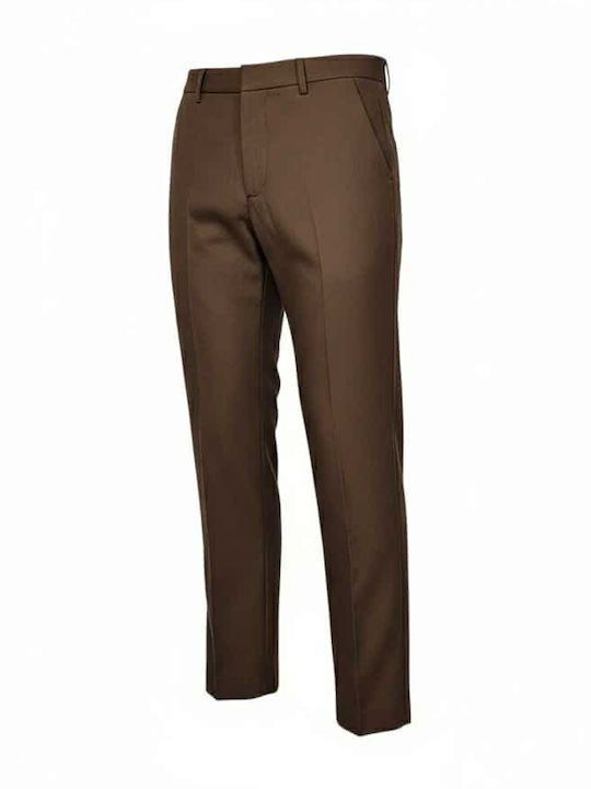 Damen Stoff Hose in Normaler Passform Brown