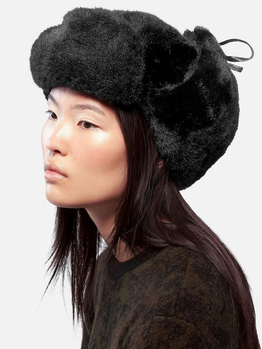 Kangol Дамско Furry Черно Шапка
