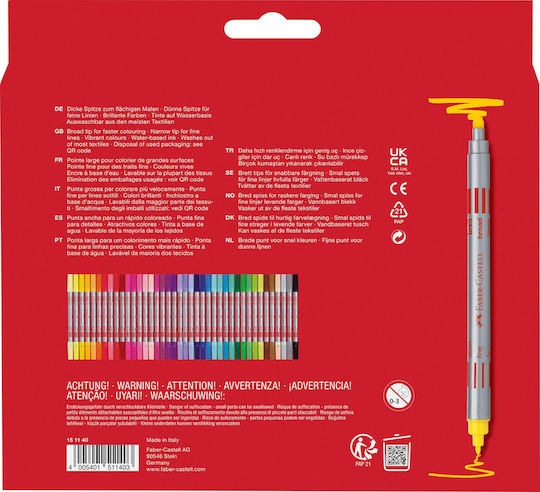 Faber-Castell Zeichenstifte 1mm Feine Set 40 Farben