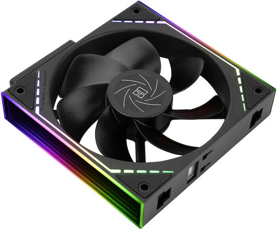 Thermalright TL-M12QR Корпусен вентилатор 120мм с ARGB осветление 3бр Черен