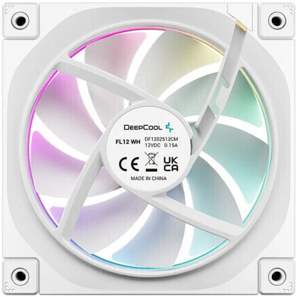 Deepcool FL12 Case Fan 120mm (2150rpm / 55cfm) με RGB Φωτισμό 3τμχ Λευκό