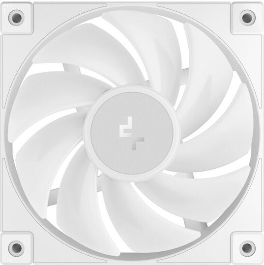 Deepcool Fd12 Вентилатор За Кутия 120мм (2050rpm / 63.6cfm) с ARGB Осветление и Свързване 3-Pin / 4-изводна ШИМ 3бр Бели