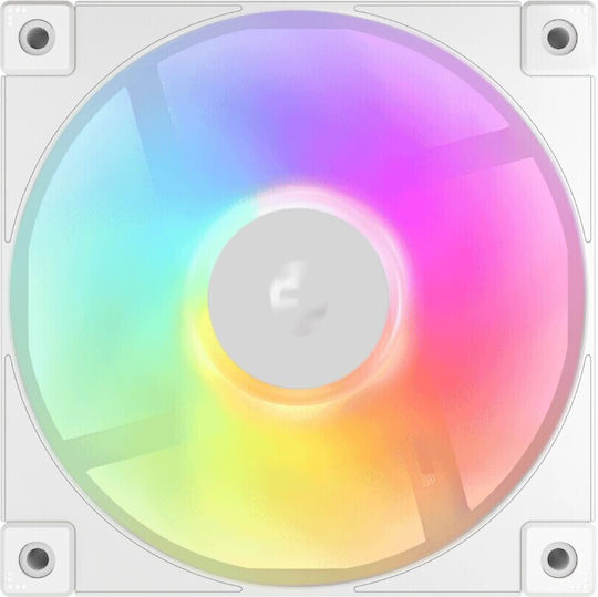 Deepcool Fd12 Вентилатор За Кутия 120мм (2050rpm / 63.6cfm) с ARGB Осветление и Свързване 3-Pin / 4-изводна ШИМ 3бр Бели