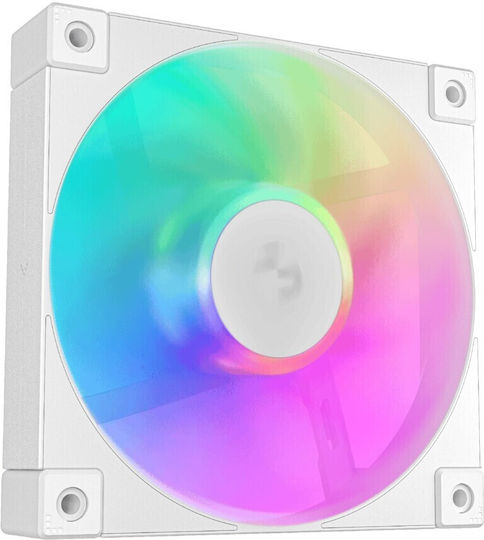 Deepcool Fd12 Вентилатор За Кутия 120мм (2050rpm / 63.6cfm) с ARGB Осветление и Свързване 3-Pin / 4-изводна ШИМ 3бр Бели