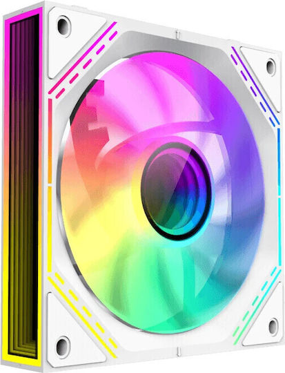GameMax FN12A-S3I Case Fan 120mm με RGB Φωτισμό 3τμχ Λευκό