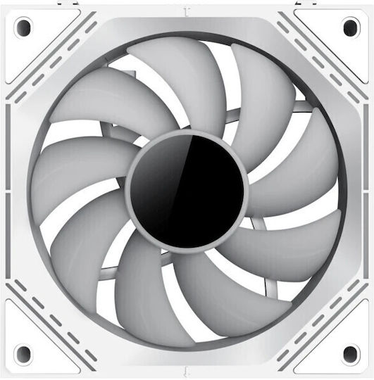 GameMax FN12A-S3I Case Fan 120mm με RGB Φωτισμό 3τμχ Λευκό