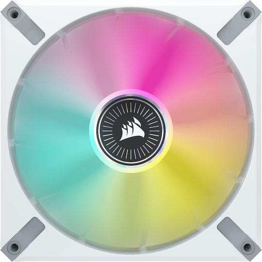 Corsair ICUE ML140 Elite Premium Case Fan (1600rpm / 82.9cfm) με RGB Φωτισμό και Σύνδεση 4-Pin PWM 2τμχ Λευκό