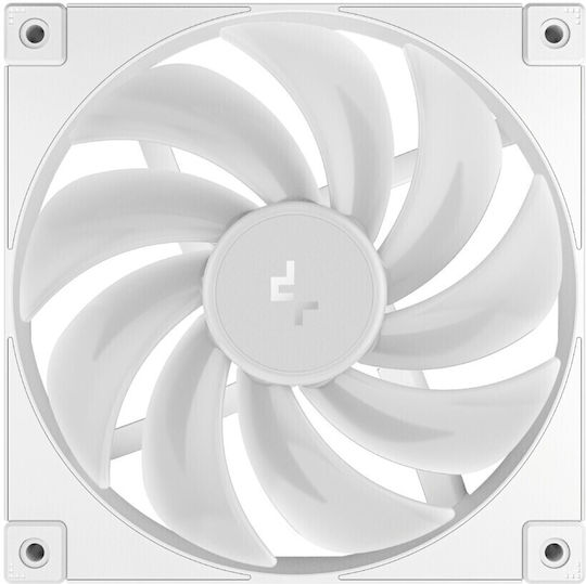 Deepcool Fd14 Case Fan 140mm (1650rpm / 82.53cfm) με ARGB Φωτισμό και Σύνδεση 3-Pin / 4-Pin PWM 3τμχ Λευκό