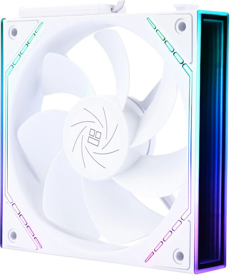 Thermalright TL-M12QRW Reverse Blade Case Fan 120mm (2000rpm / 47.6cfm) with ARGB Lighting 3pcs White
