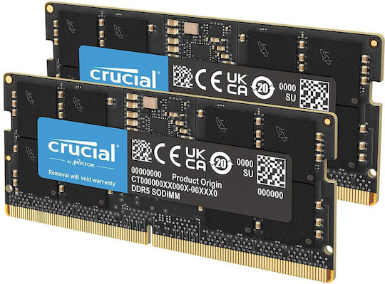 Crucial 32GB DDR5 RAM cu 2 module (2x16GB) și Viteză 4800 pentru