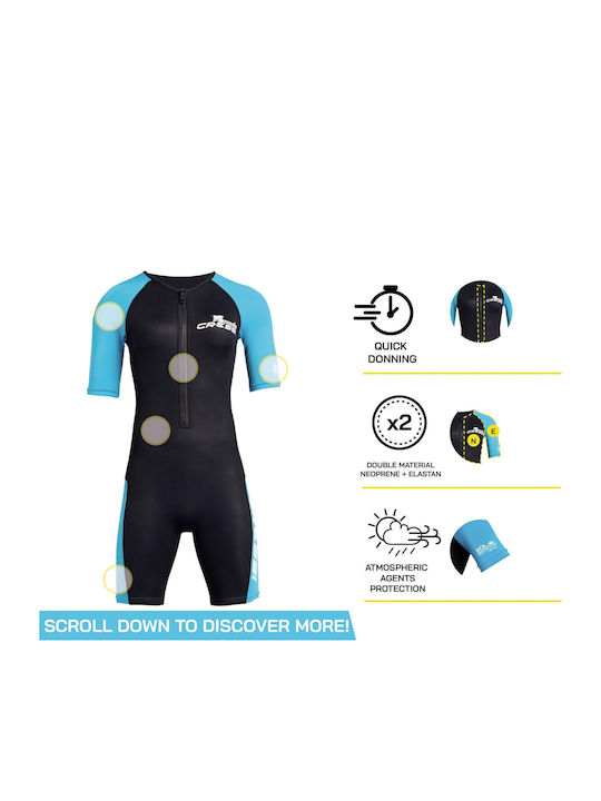 CressiSub Tiburon Wetsuit with Zip Light Blue 2mm
