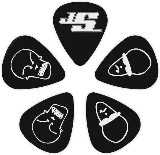D'addario 1cbk4-10js Joe Satriani Signature Πένες Μαύρες Medium Συσκευασία 10 Τμχ