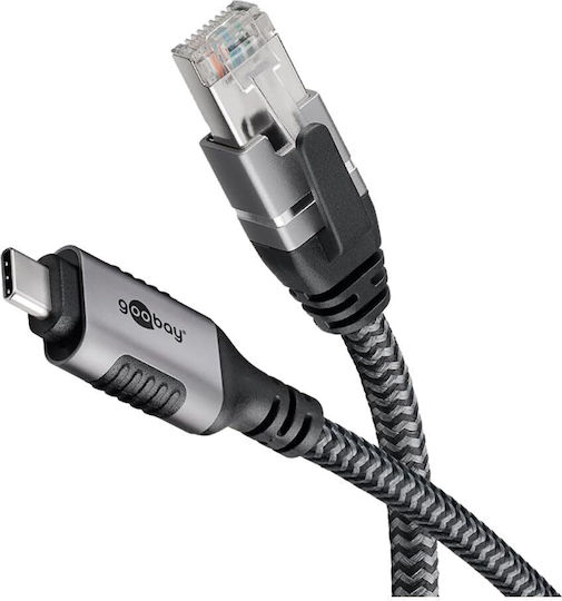Goobay USB 3.1 Cable USB-C male - USB-C Ασημί 15m 70755