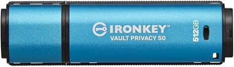 Kingston IronKey Vault Privacy 50 512GB USB 3.2 Stick Μπλε