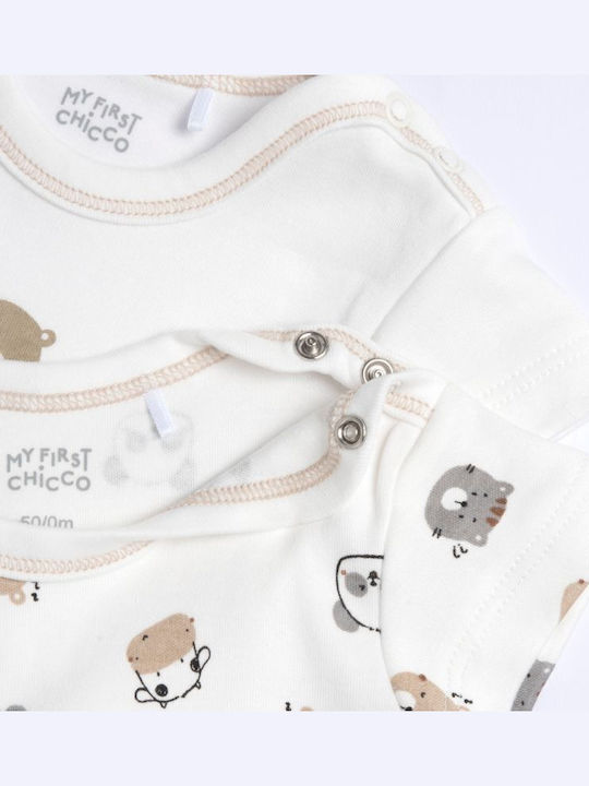 Chicco Short-Sleeved Beige 2pcs