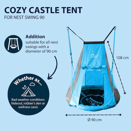 Hudora Cosy Castle 90 Cort De Camping Cu Toaletă Albastru 90x108 Cm