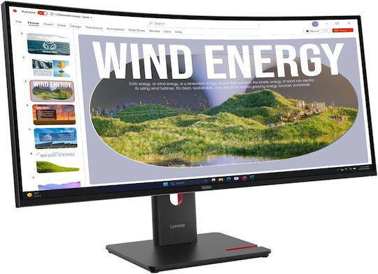 Lenovo T34WD-40 Ultrawide IPS Monitor 34" QHD 3440x1440 with Response Time 6ms GTG