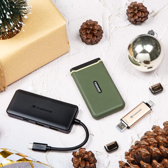 Transcend ESD380C USB-C External 2.5" SSD 2TB Green