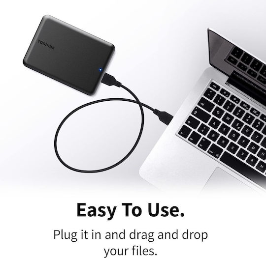 Toshiba Canvio Partner USB 2.0 / USB 3.0 Εξωτερικός HDD 1TB 2.5" Μαύρο