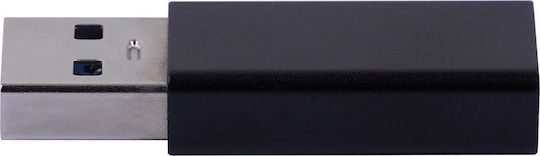Vcom Ca436mi Adapter USB A M zu USB C F Schwarz