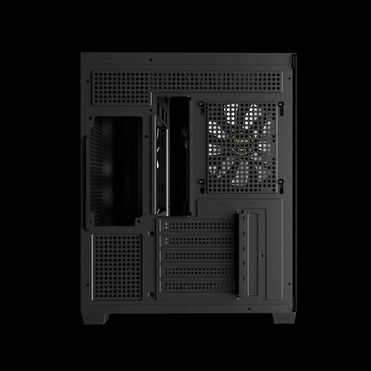 Gamdias AURA GC10M v2 Gaming Mikro-Turm Computergehäuse mit Seitenfenster und ARGB-Beleuchtung Schwarz