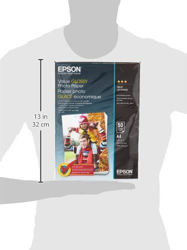 Epson Value Glossy Photo Paper A4 (21x30) 183gr/m² for Printers Inkjet 50 Sheets