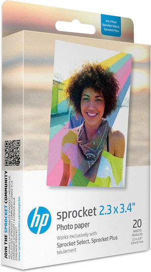 HP Sprocket Select Фотохартия за Принтери Zink 20 Листове