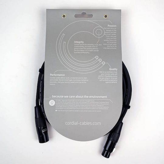 Cordial Cable XLR male - XLR female Μαύρο 5m