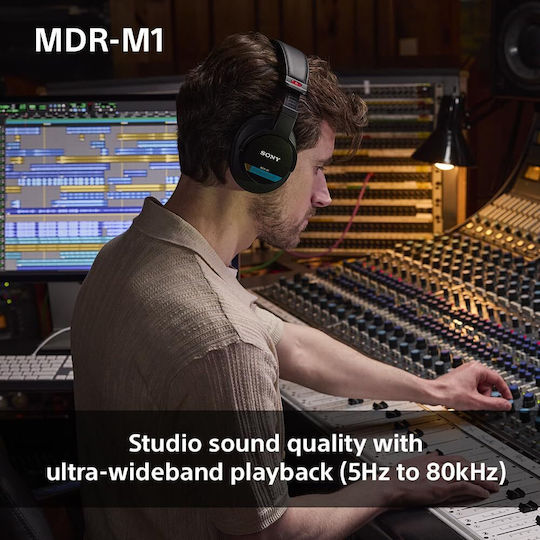 Sony MDRM1 Kabelgebunden Über Ohr Kopfhörer Schwarz