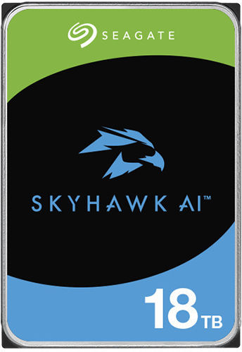 Seagate Skyhawk AI Surveillance 18TB HDD Hard Drive 3.5" SATA III 7200rpm with 256MB Cache for Recorder / NAS / Server ST18000VE002