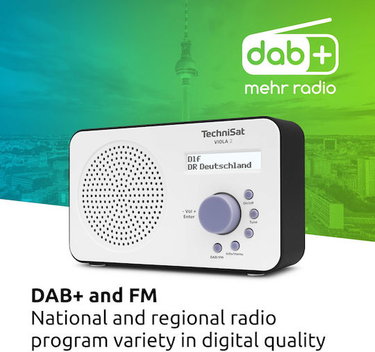 Technisat VIOLA 2 Επιτραπέζιο Ραδιόφωνο Μπαταρίας DAB+ Λευκό
