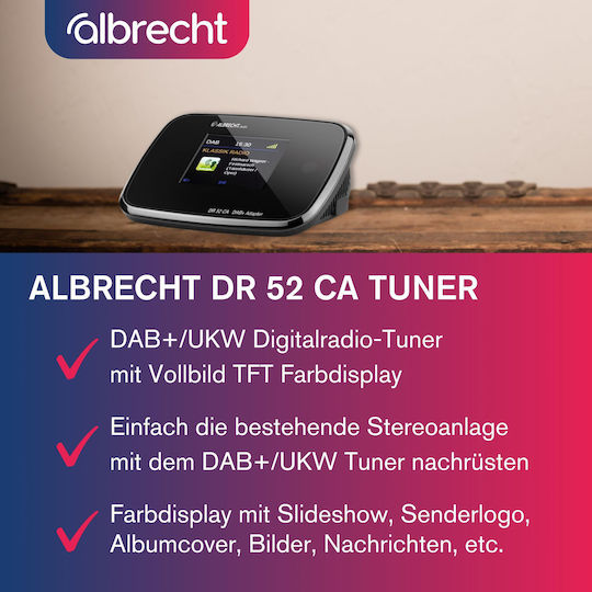 Albrecht DR 52 CA Настолно Радио DAB+ с Bluetooth Черен