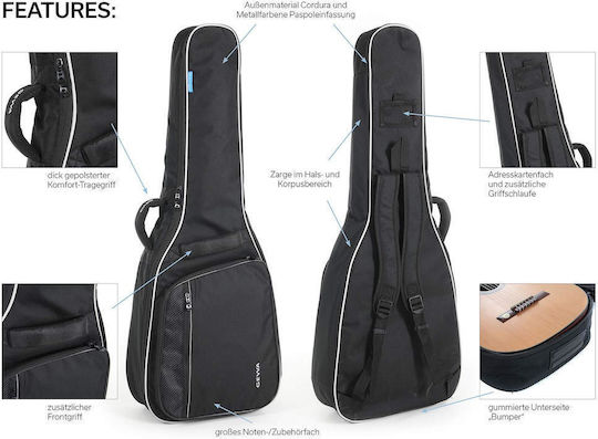 Gewa Economy 12 Gig Bag Αδιάβροχη Θήκη Μπάσου με Επένδυση Μαύρη