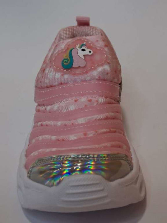 Kids Sneakers with Lights Pink