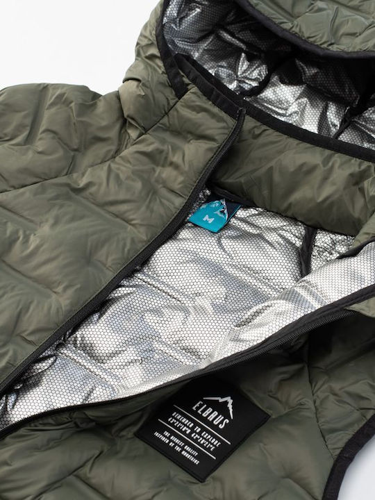 Ärmellos Winter Jacke Puffer Winddicht Grün