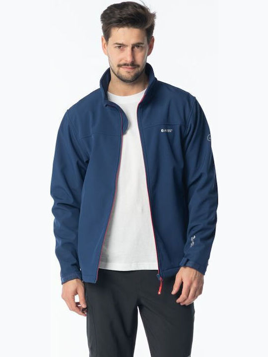 Winter Jacket Softshell Waterproof and Windproof Navy Blue