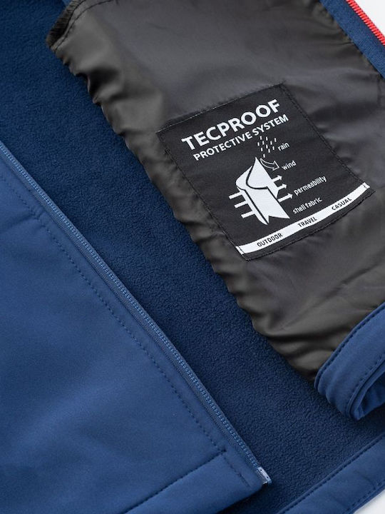Winter Jacket Softshell Waterproof and Windproof Navy Blue