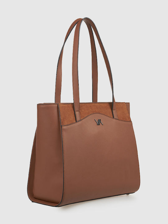 Damen Schultertasche Wildleder Braune