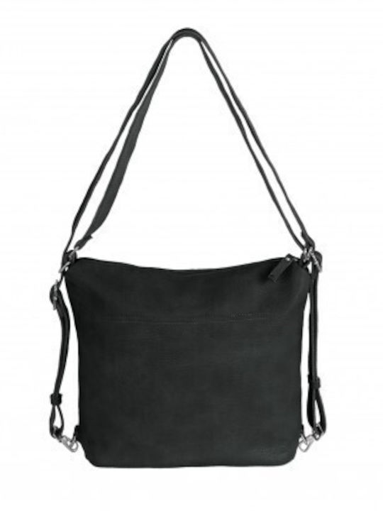 Damen Schultertasche Schwarz Set