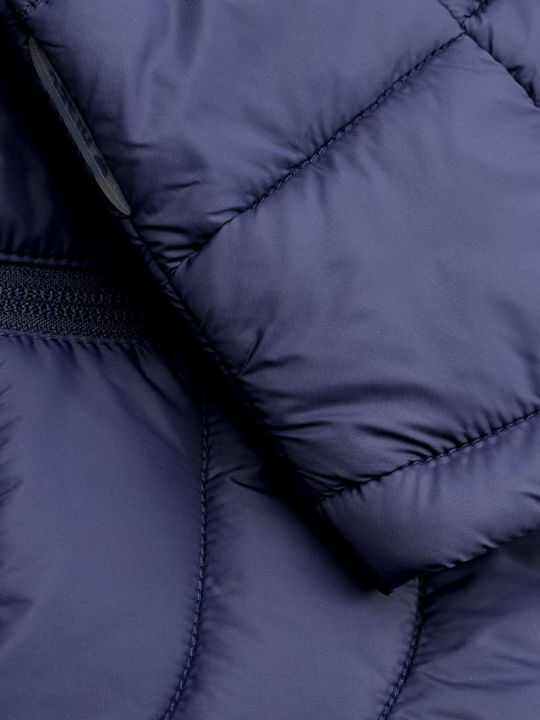 Lady Nahia Women's Short Puffer Jacket for Winter Navy Blue