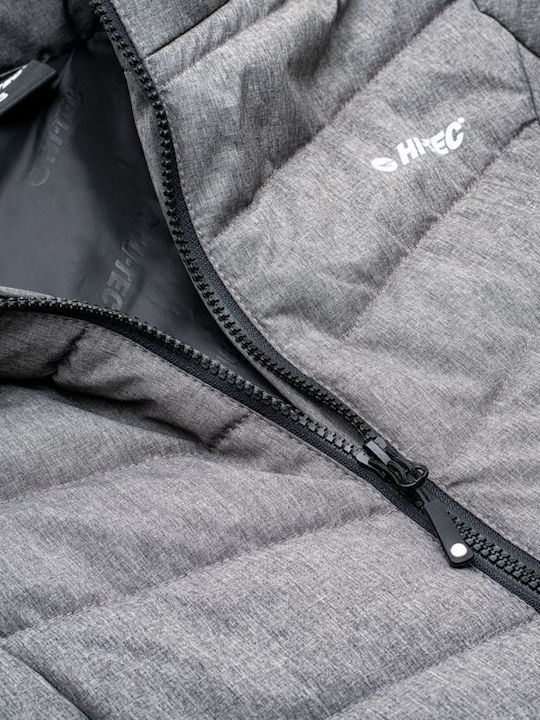Lady Lang Damen Puffer Jacke für Winter Gray