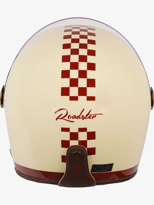 ByCity Roadster III Cream/Red Κράνος Μηχανής Full Face ECE 22.06 1350gr
