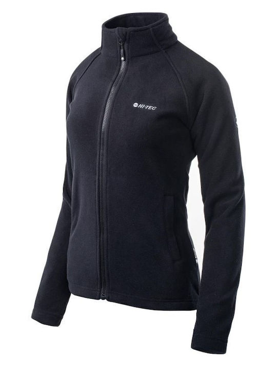 Fleece Damen Jacke in Schwarz Farbe