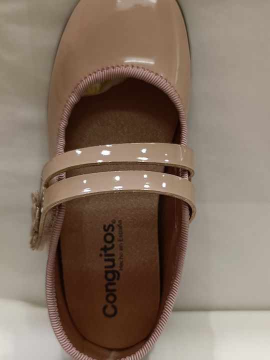 Kids Ballerinas with Hoop & Loop Closure Pink