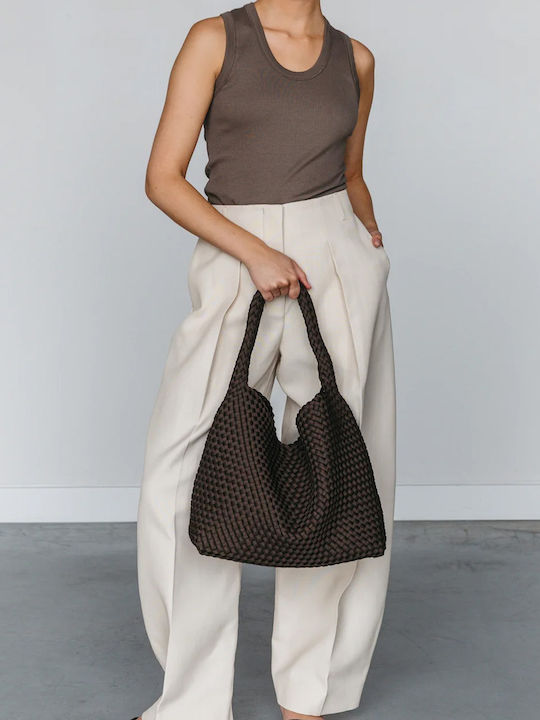 Knitted Women's Shoulder Bag Espresso Yourself