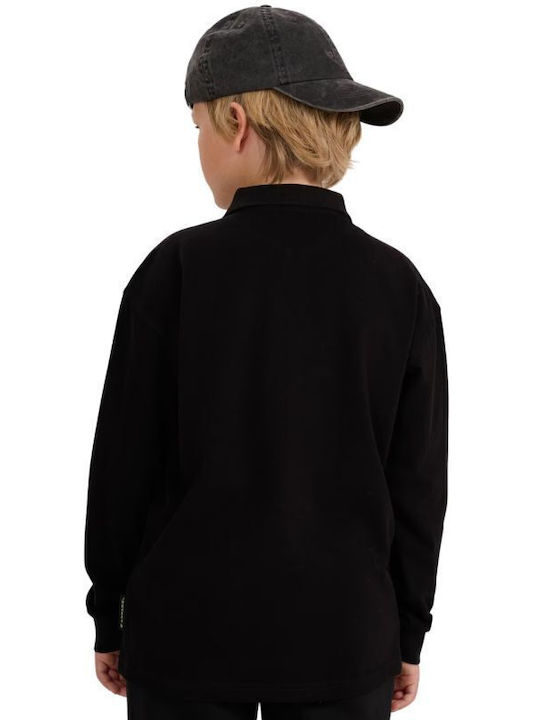 Kids' Polo Long Sleeve Black
