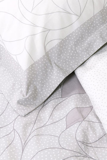 Nima Sheet Sets Queen with Elastic 160x200+32cm. Hoop Gray 4pcs