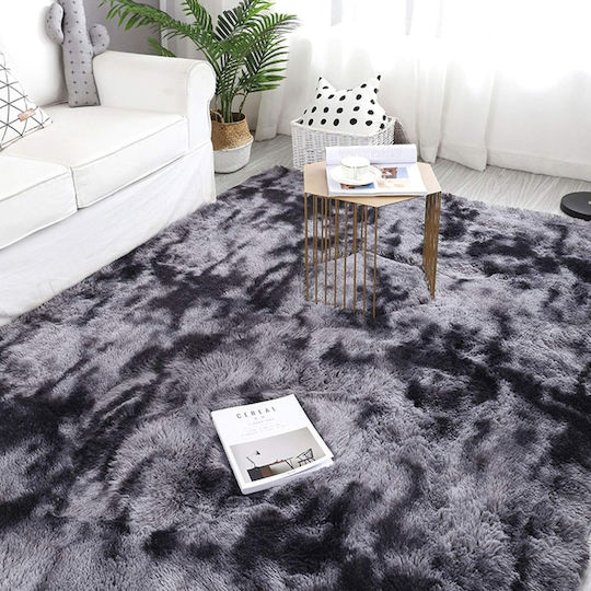 My Home Luxury Anti-slip Rug Rectangular Shaggy Black