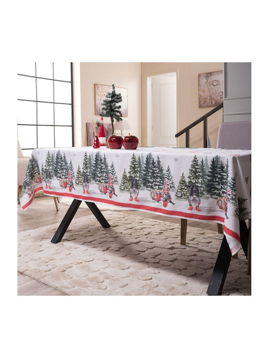 Teoran Weihnachtlich Tischtuch Stoff Mehrfarbig L180xB140cm.